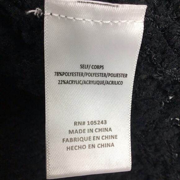 Bobeau Women’s Large Black Popcorn Knit Turtleneck Sweater Hi-Low Hem NWOT - Picture 7 of 13